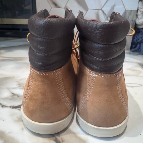 Timberland Women’s Light Suede Leather Lace Up Dausette Sneaker Boots Size 10 - Picture 8 of 12